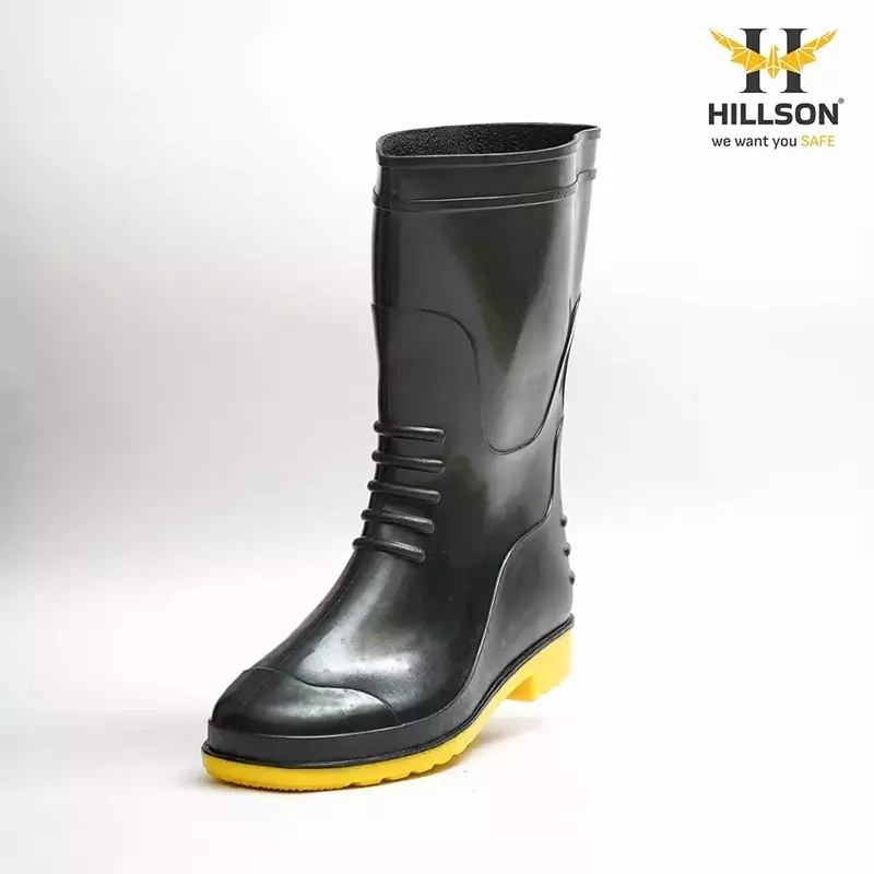 hillson-high-ankle-safety-gum-boots-pvc-upper-material-yellow-pvc-sole-uk-5-size-for-industrial-construction-area-use-breaker-yellow
