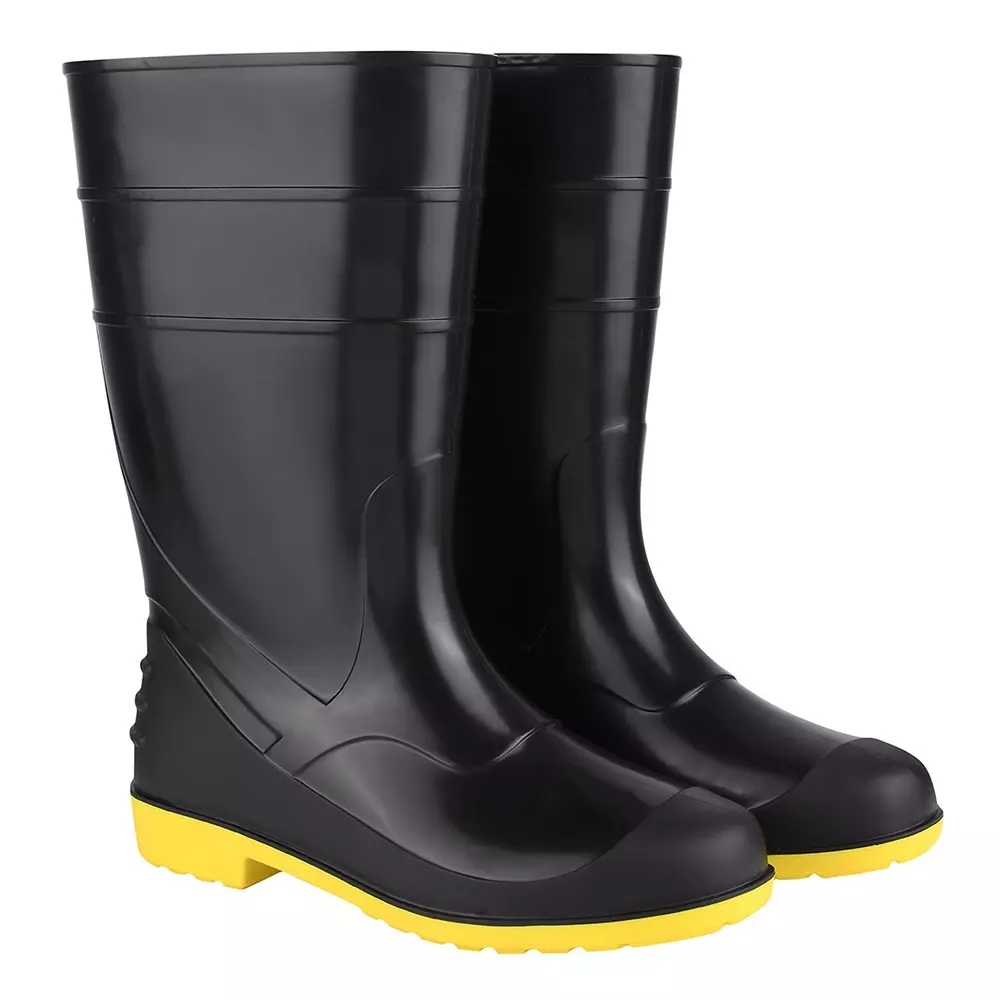 Alko Plus PVC Occupational Boots 13 inch (330 mm) Height With Soft Cotton Inner Lining Size UK 9 Black, APS G33