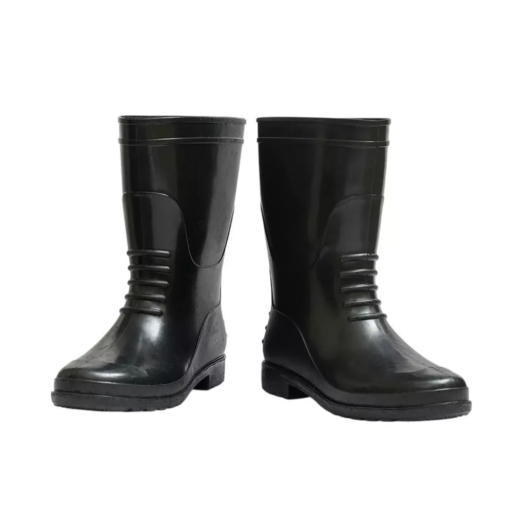 Hillson 11  Inch Low Abrasion PVC Safety Gum Boot Black Size UK 11, Chota Hathi