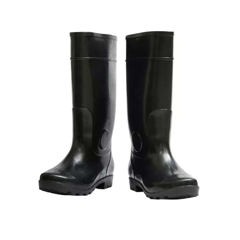 Hillson 15  Inch Low Abrasion PVC Safety Gumboot Black Size UK 11, Century Black