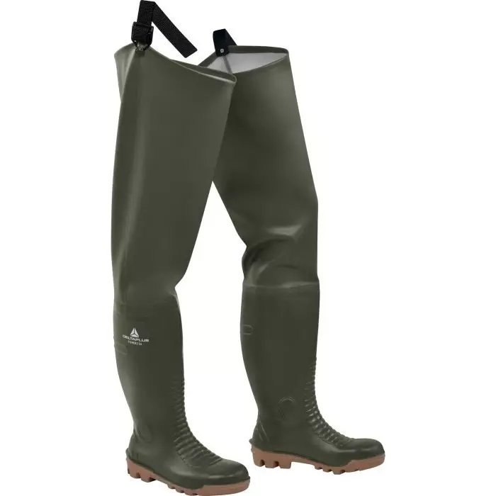 Delta Plus Khaki/Black Steel Toe Capped Unisex Safety Boot UK 6.5 EU 40, FISH2S5VE40