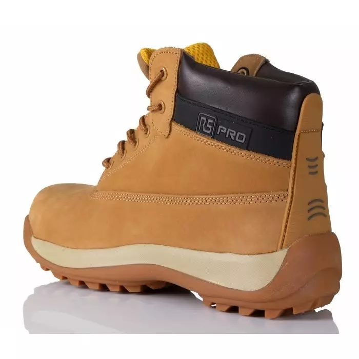 RS PRO Honey Fibreglass Toe Capped Mens Ankle Safety Boots UK 9 EU 43, RS35/009