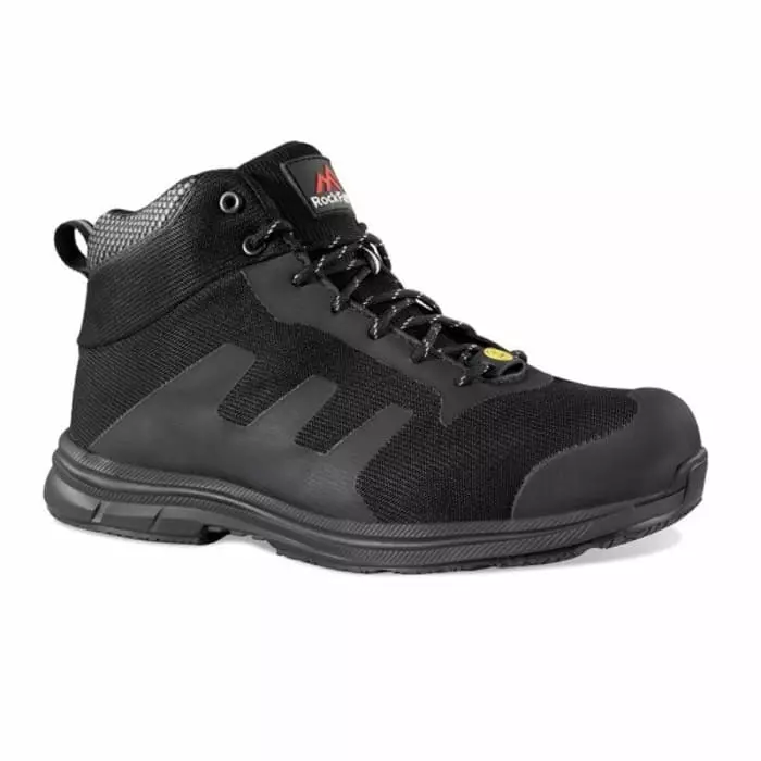 Rockfall Black ESD Safe Fibreglass Toe Capped Safety Boots UK 9 EU 43, RF120-09