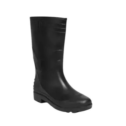 GENERIC Safety Gum Boots Steel Toe Polyurethane Black UK 8