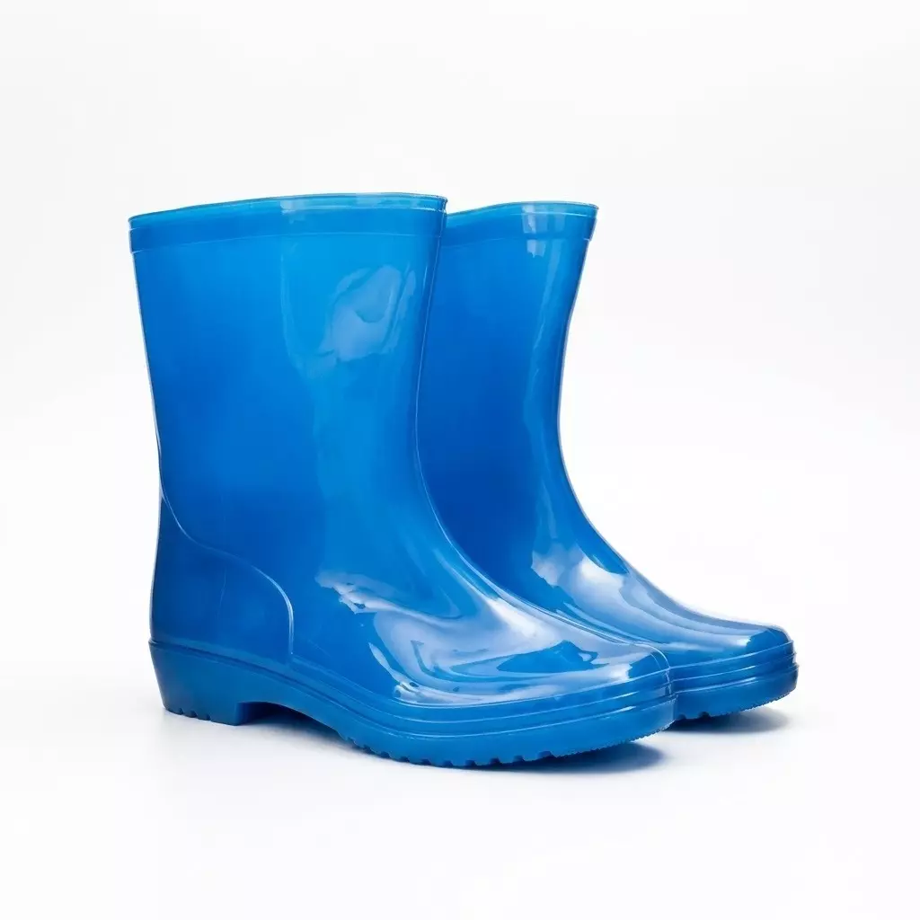 Hillson High Ankle Safety Gum Boots PVC Upper Material Blue 30 cm Height UK 5 Size for Industrial & Construction Area Use, Student