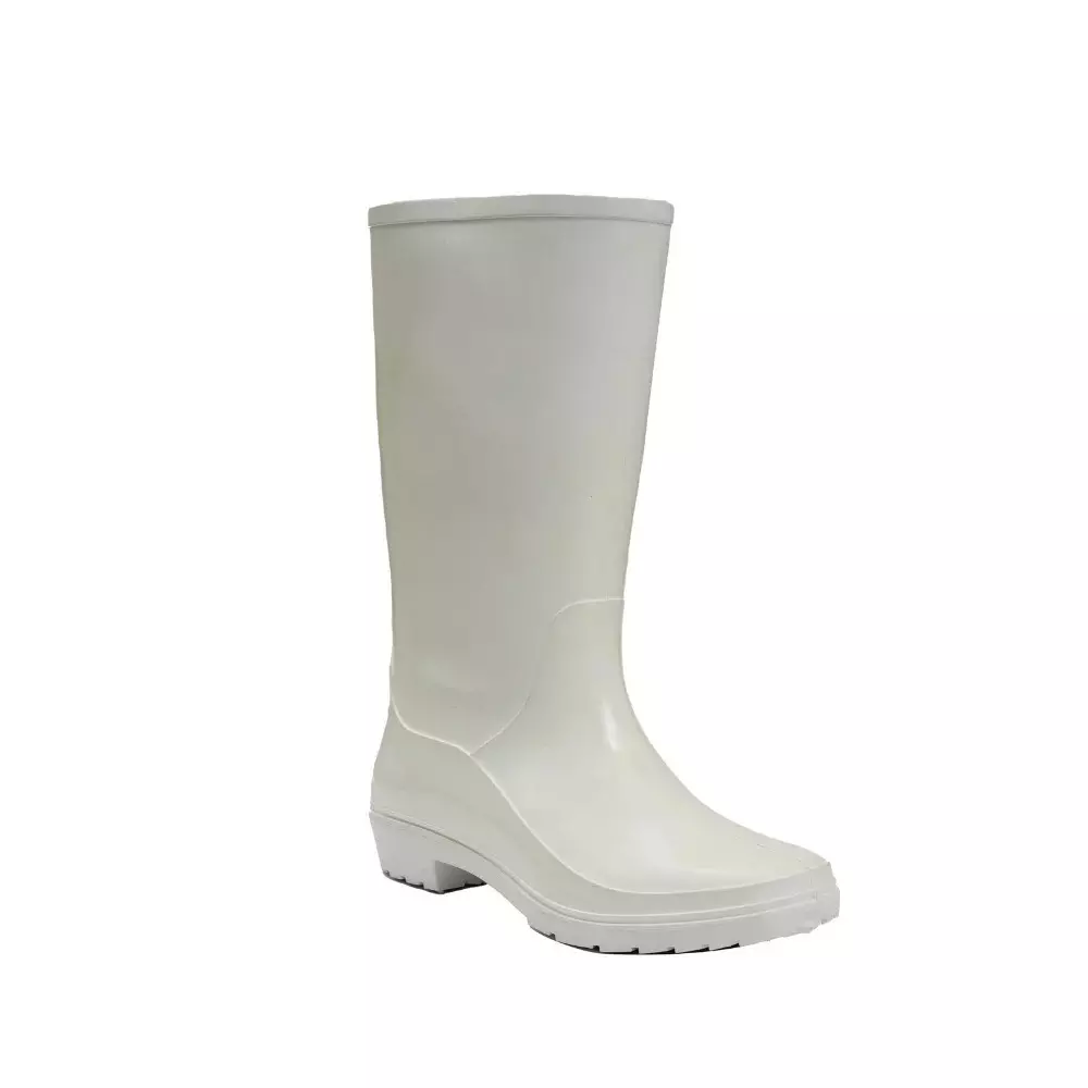 Hillson Safety Gumboot 100% Virgin Soft PVC White Size UK9, 101 White