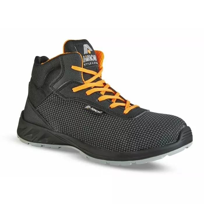AIMONT DIAMONT METAL FREE Black Orange Composite Toe Capped Unisex Ankle Safety Boots UK 10 EU 44, AVANGER DM10184 44