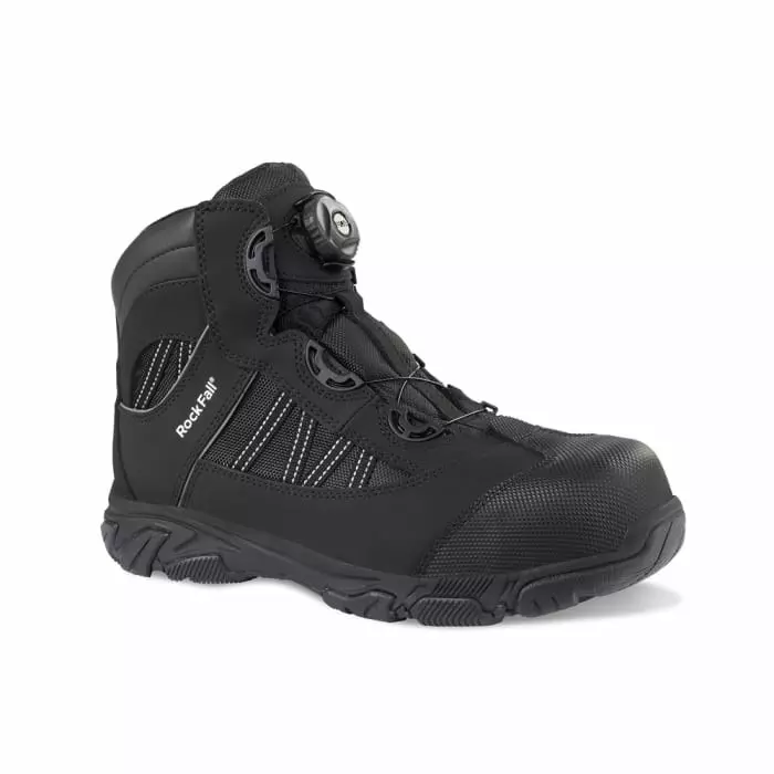 Rockfall Ohm Black Non Metallic Toe Capped Unisex Safety Boots UK 6 EU 39, RF160/006