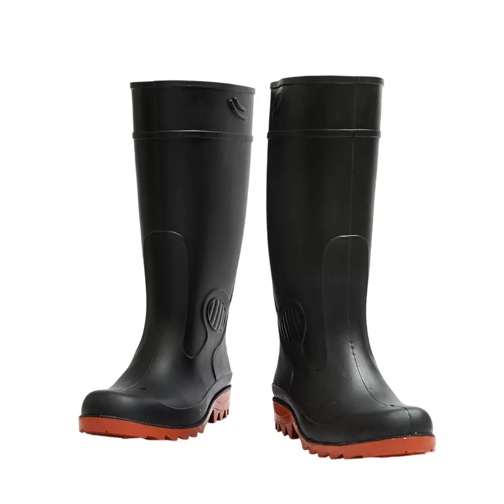 Hillson 15  Inch Hard Pvc For Abrasion Resistance Safety Gumboot Black and Red Size UK 7, DRAGON