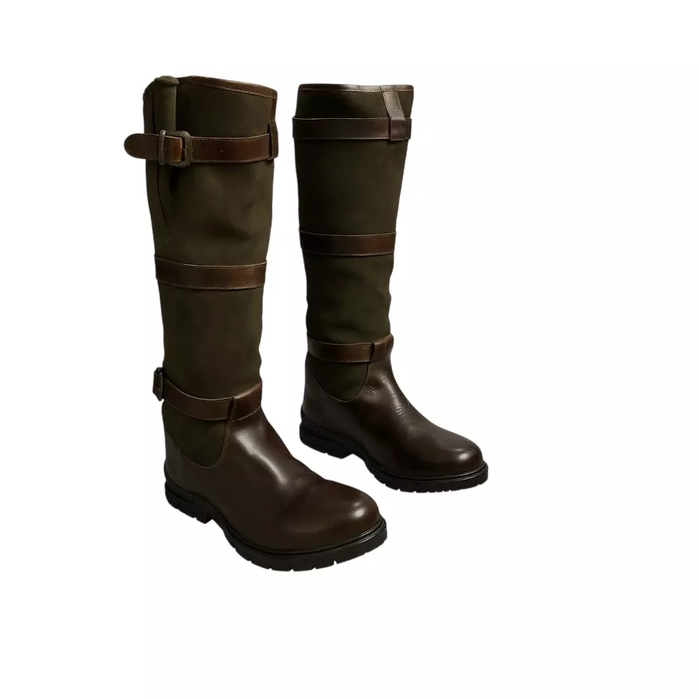 HANMECH Snake Bite Proof Leather Gaiters Boot With Black Leg Guards for Hiking, Trekking Size UK 6