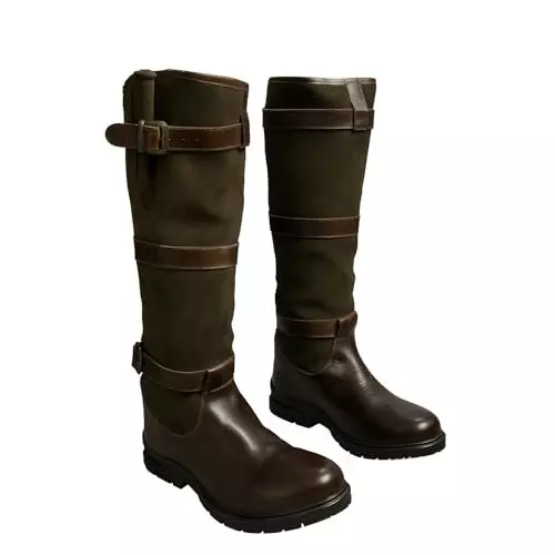 hanmech-snake-bite-proof-leather-gaiters-boot-with-black-leg-guards-for-hiking-trekking-size-uk-6