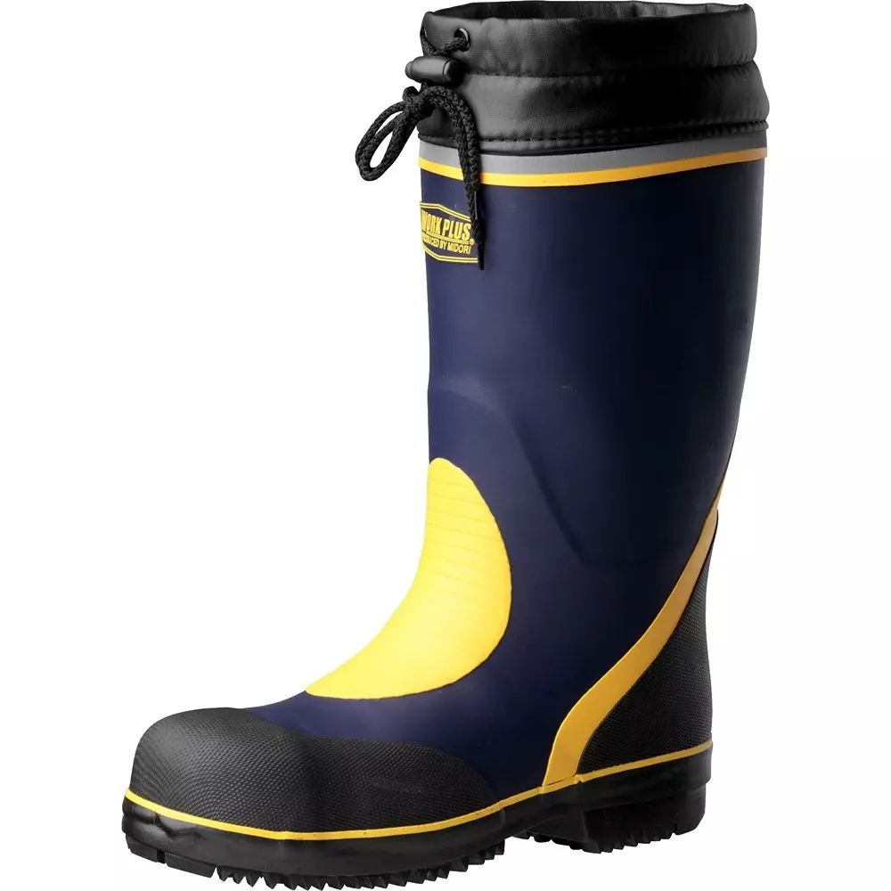 MIDORI Cold Weather Safety Boots Navy UK 8 Size Synthetic Rubber, 777-NV-27.0