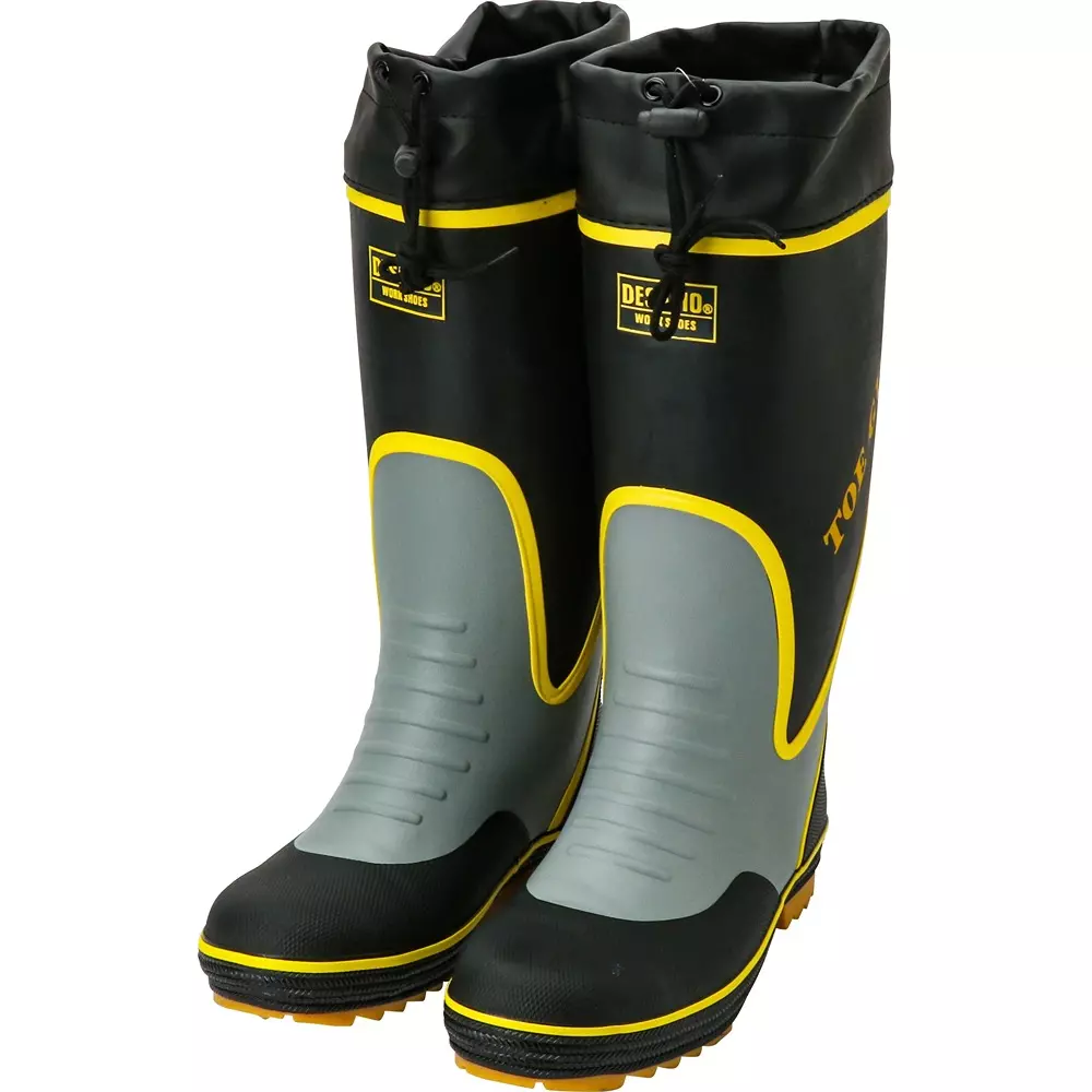 MIDORI Safety Boots Black Grey UK 6-6.5 Size Synthetic Rubber EEE, MPB7700-M