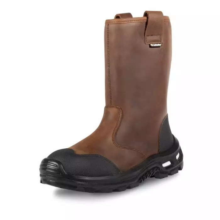 Jallatte JALFARO SAS Black/Brown Aluminium Toe Capped Unisex Safety Boots UK 12 EU 47, JALFARO JYJY224