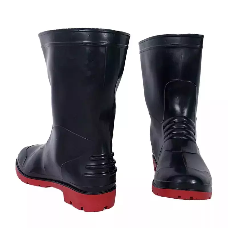 Fortune Robot High Ankle Anti Static Black PVC Gumboot (Size UK 6 - UK 10)
