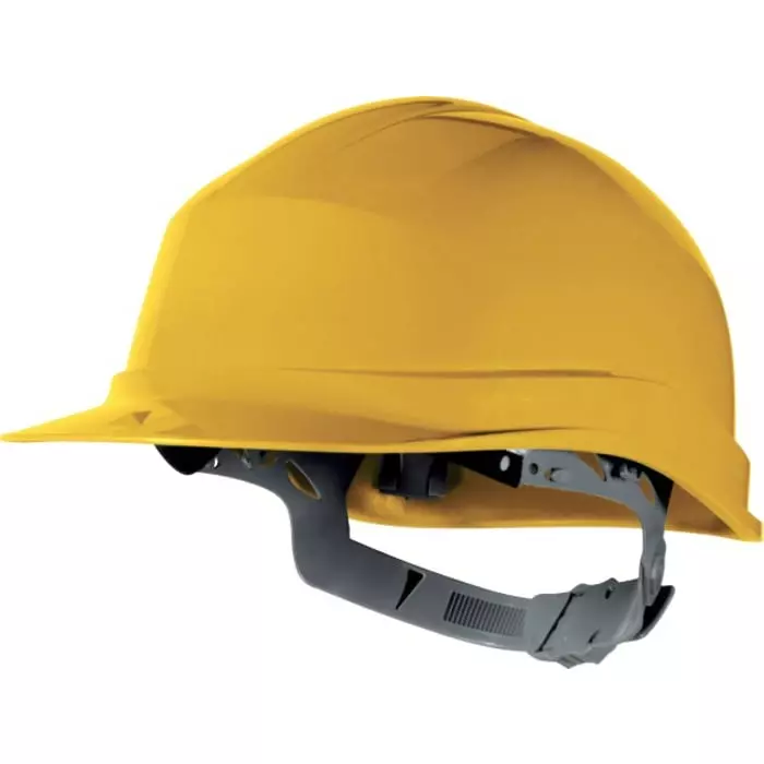 Delta Plus ZIRCON 1 Yellow Safety Helmet with Chin Strap Adjustable Ventilated, ZIRC1JA