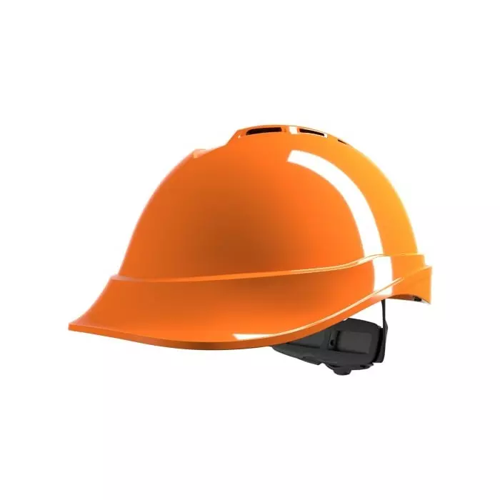 MSA Safety V-Gard 200 Orange Safety Helmet Adjustable Ventilated, GV662-0000000-000