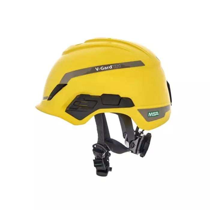 MSA Safety V-Gard H1 Black Yellow Safety Helmet with Chin Strap Adjustable, 10194795