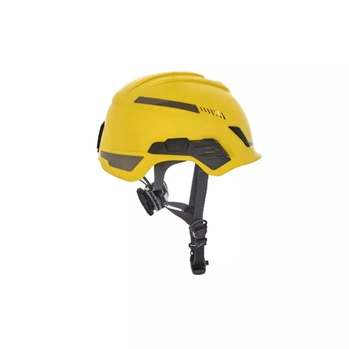 MSA Safety V-Gard H1 Black Yellow Safety Helmet with Chin Strap Adjustable Ventilated, 10194787