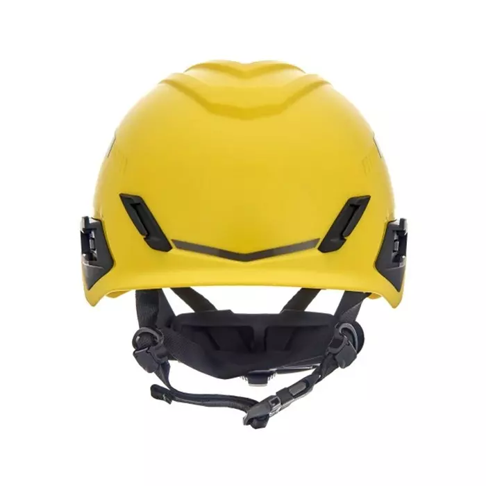 MSA Safety V-Gard H1 Black Yellow Safety Helmet with Chin Strap Adjustable Ventilated, 10212398