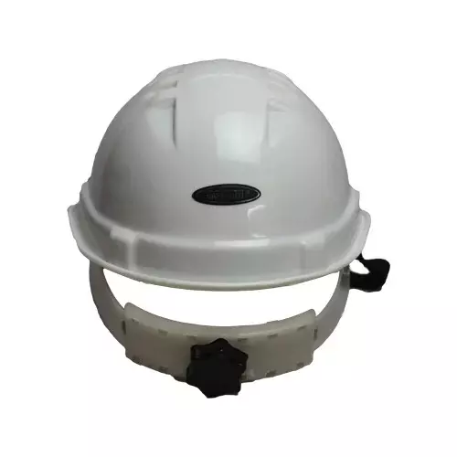 Safe Dot Air Boss Safety Helmet with Ratchet Adjustable 4 Point Cradle 3 Holes HDPE 365 g White for Industrial and Manufacturing Use, (Pack of 25 Pcs)