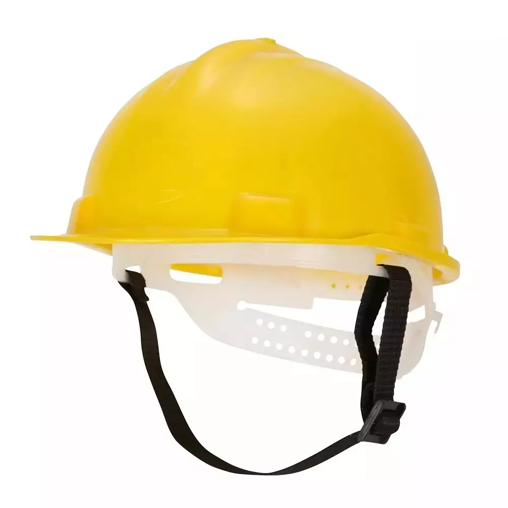 Windsor Safety Helmet With Adjustable Chin Strap Free Size Nape Yellow (Pack of 3)