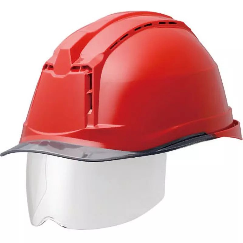 MIDORI Hard Hat 52.5-63 cm Head Circumference Red / Smoke, SC-19PCLVSRA3-ALPHA