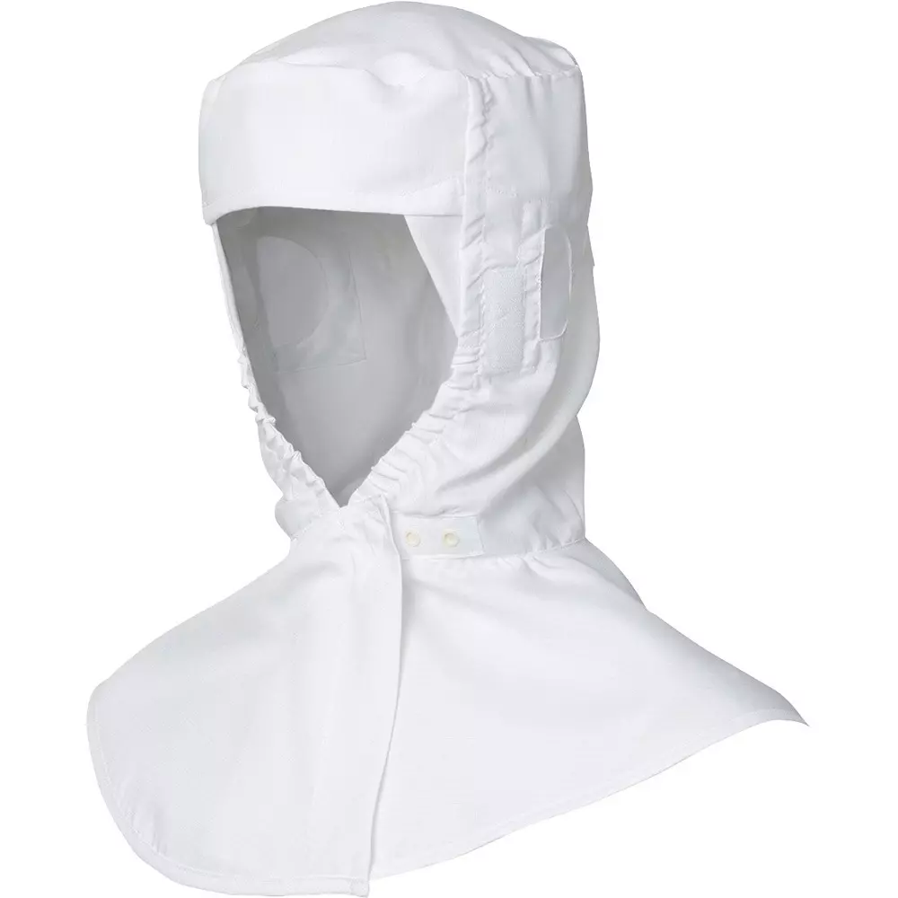 MIDORI Clean Room Hood Mesh Mask 67 cm Head Circumference White LL Size, YHS102W-LL