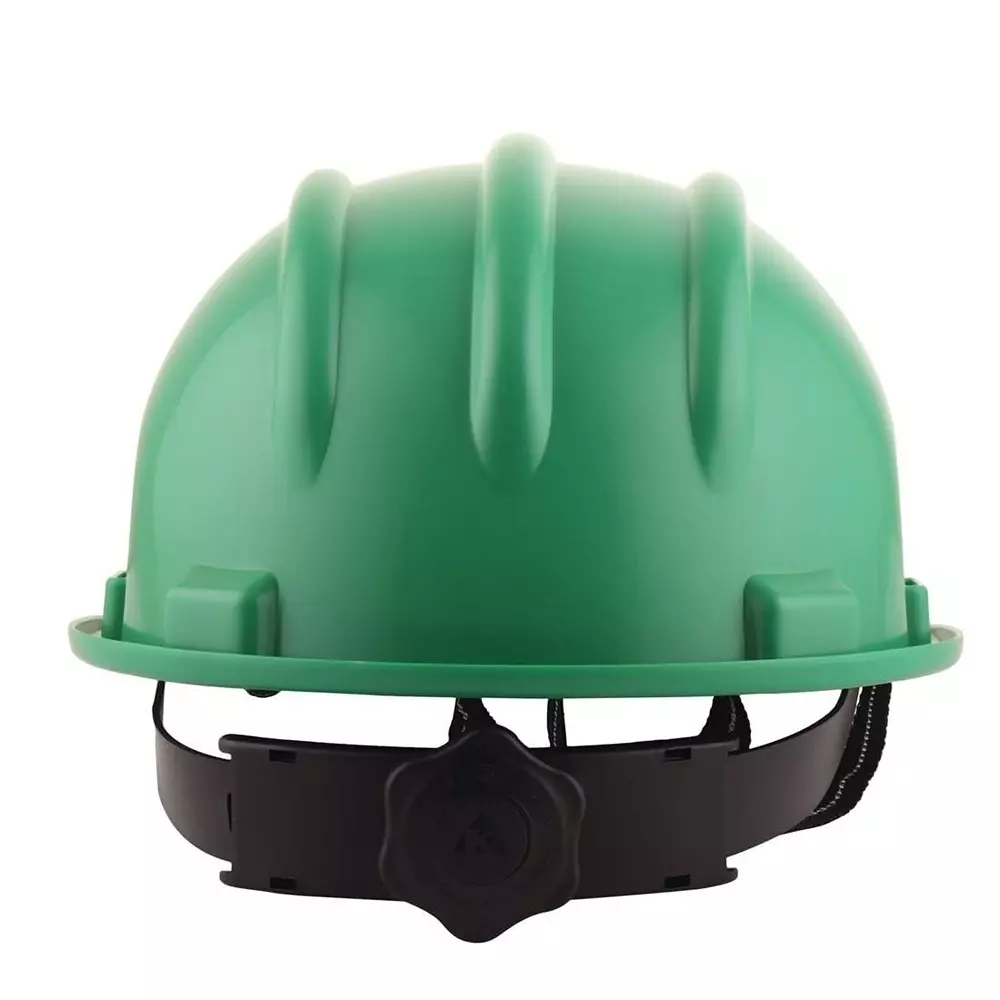 angelsafe-safety-helmet-with-adjustable-ratchet-and-chin-strap-hdpe-body-free-size-green-color-for-head-protection-pack-of-5
