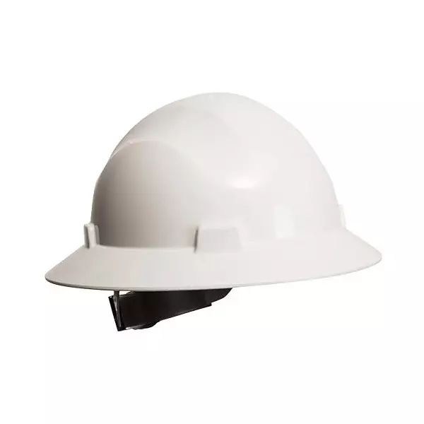 Portwest Full Brim Ventilated Safety Helmet White HDPE, PET, PP for Industrial Use, PS56