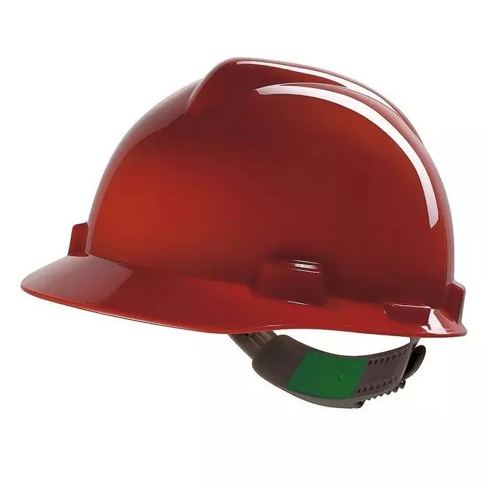 MSA Safety V-Gard Red Safety Helmet Adjustable, GV131-0000000-000
