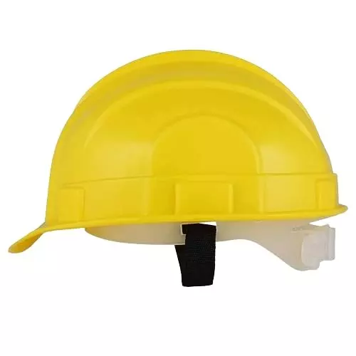 Safe Dot Beetal Safety Helmet without Ratchet Adjustable 4 Point Cradle HDPE 300 g Yellow for Industrial and Factory Use, (Pack of 50 Pcs)