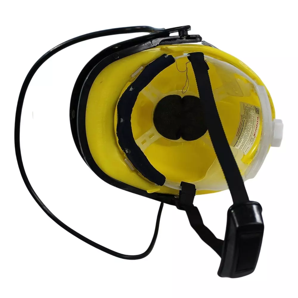 Windsor Safety Helmet with Face Shield Ratchet Yellow