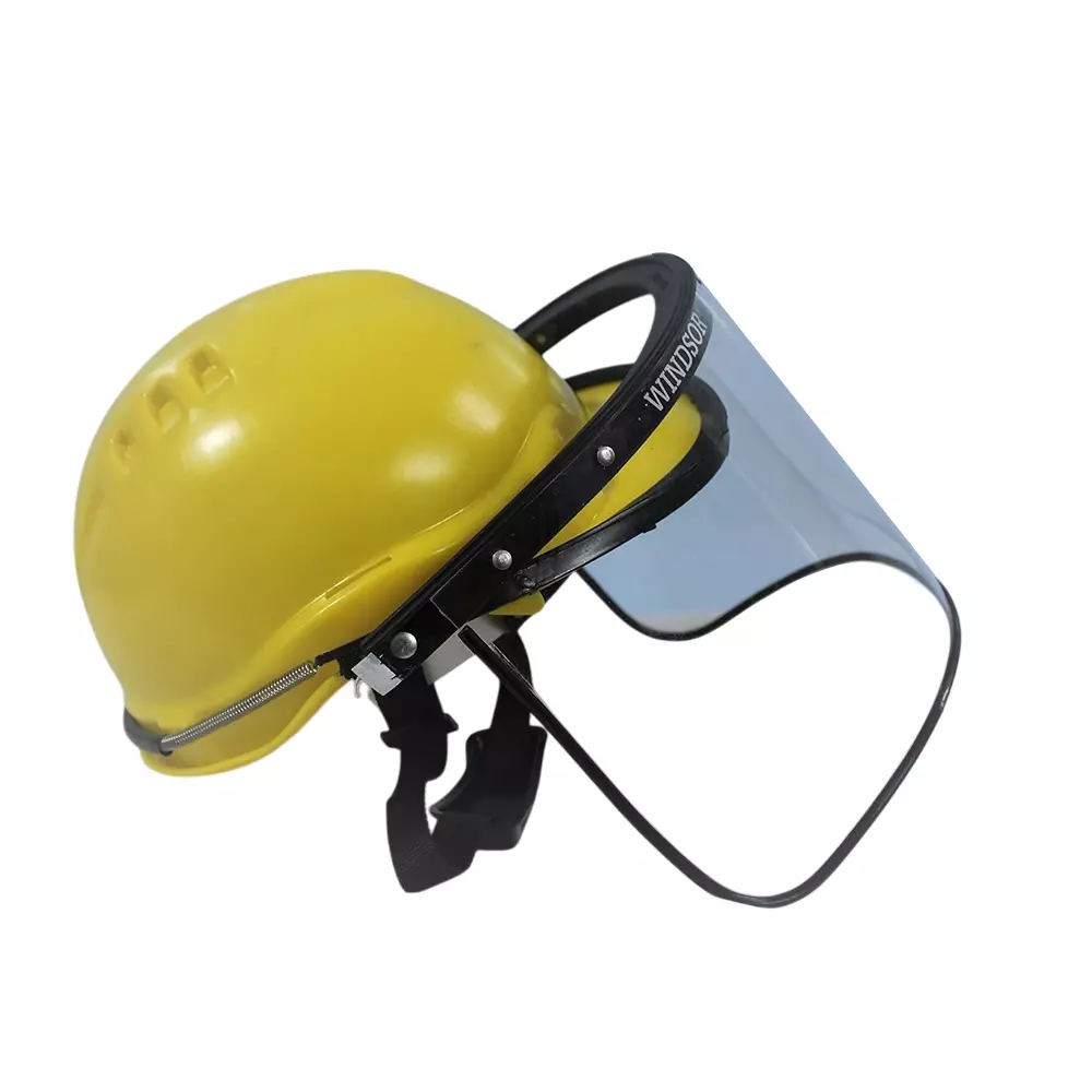 Windsor Safety Helmet with Face Shield Ratchet Yellow