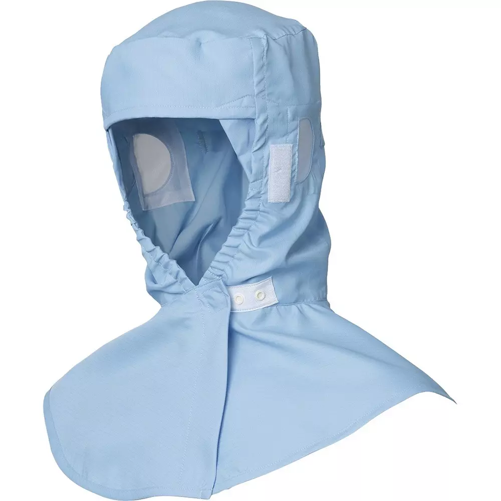 MIDORI Clean Room Hood Mesh Mask 61 cm Head Circumference Blue M Size, YHS102B-M