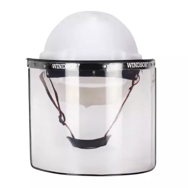 GENERIC Safety Helmet Ratchet with Spring Face Shield White 6x12 inch (Pack of 5)