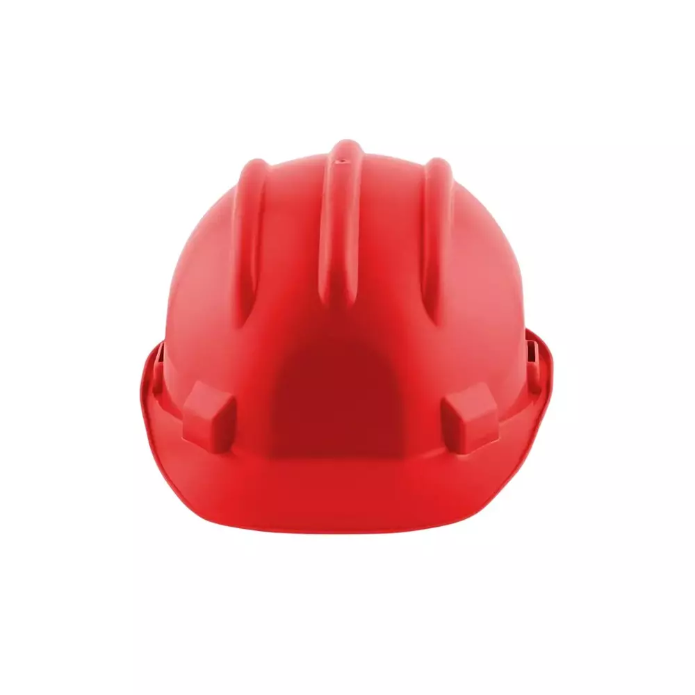karam-ratchet-type-safety-helmet-with-protective-peak-280-x-220-x-180-mm-size-polypropylene-co-polymer-red-for-industrial-use-pn521