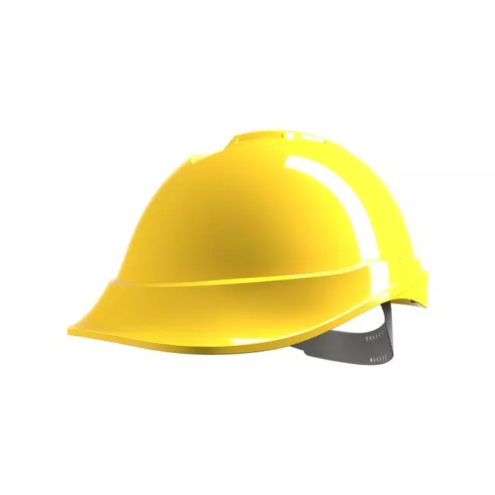 MSA Safety V-Gard 200 Yellow Safety Helmet Adjustable, GV721-0000000-000