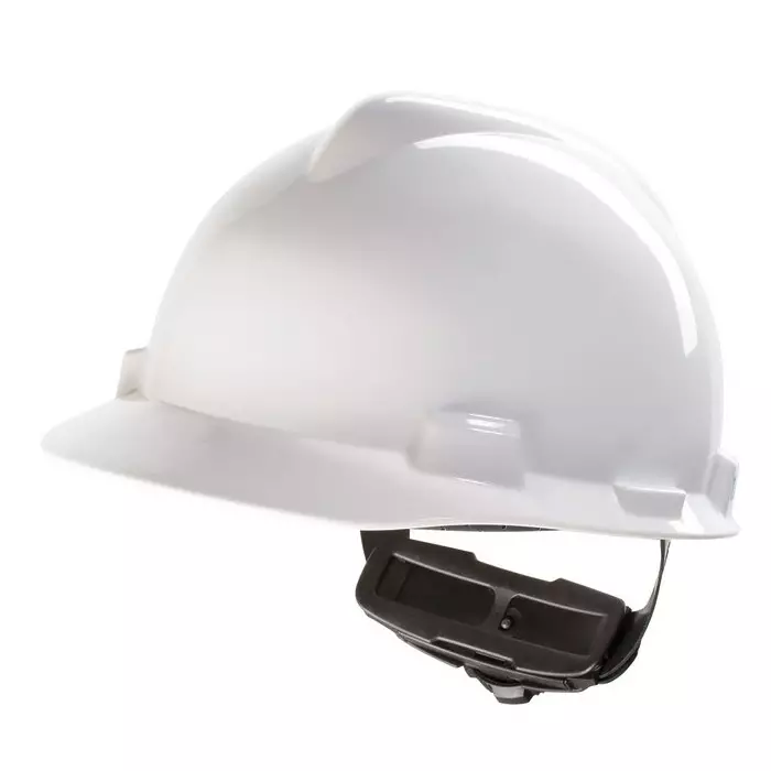 MSA Safety V-Gard White Safety Helmet Adjustable, GV112-0000000-000