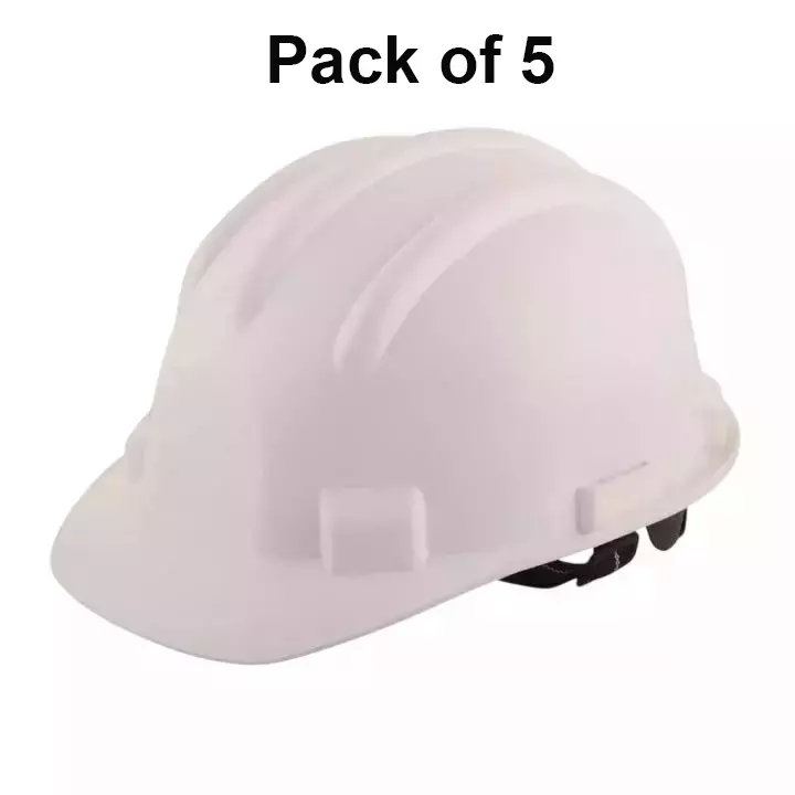 beggosafe-safety-helmet-ratchet-type-adjustable-chin-strap-free-size-polypropylene-co-polymer-white-pack-of-5