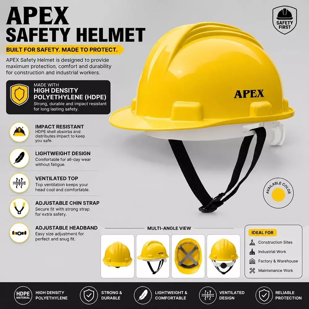 apex-hdpe-hard-hat-safety-helmet-52-62-cm-adjustable-size-ratchet-fit-chin-strap-yellow-color-3o-ehri-zwp8
