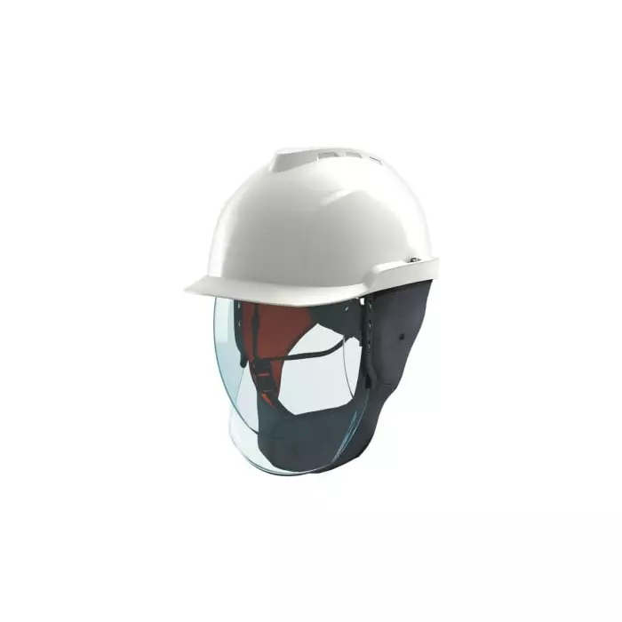 MSA Safety V Gard 950 Class 2 White Safety Helmet Adjustable, GVF1A-C0AA00I-000
