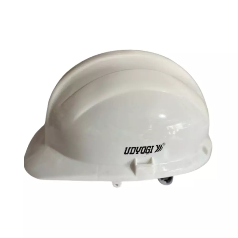 Udyogi Non-Vented Safety Helmet Head Protection White For Industries, Construction Sites, MX-HNV-20-W (Pack of 20)