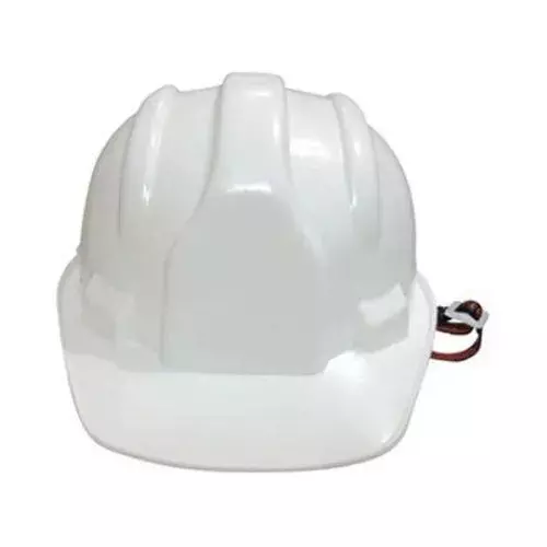 Acme Champion Ratchet Safety Helmet White PVC for Industrial Use, (Pack of 5 Pcs)