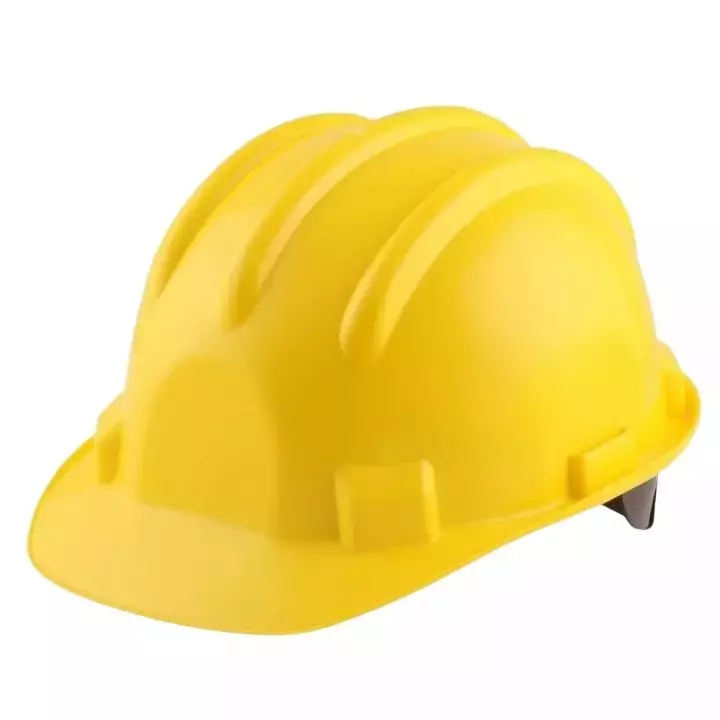 BEGGOSAFE Safety Helmet Ratchet Type Adjustable Chin Strap Free Size Polypropylene Co-Polymer Yellow