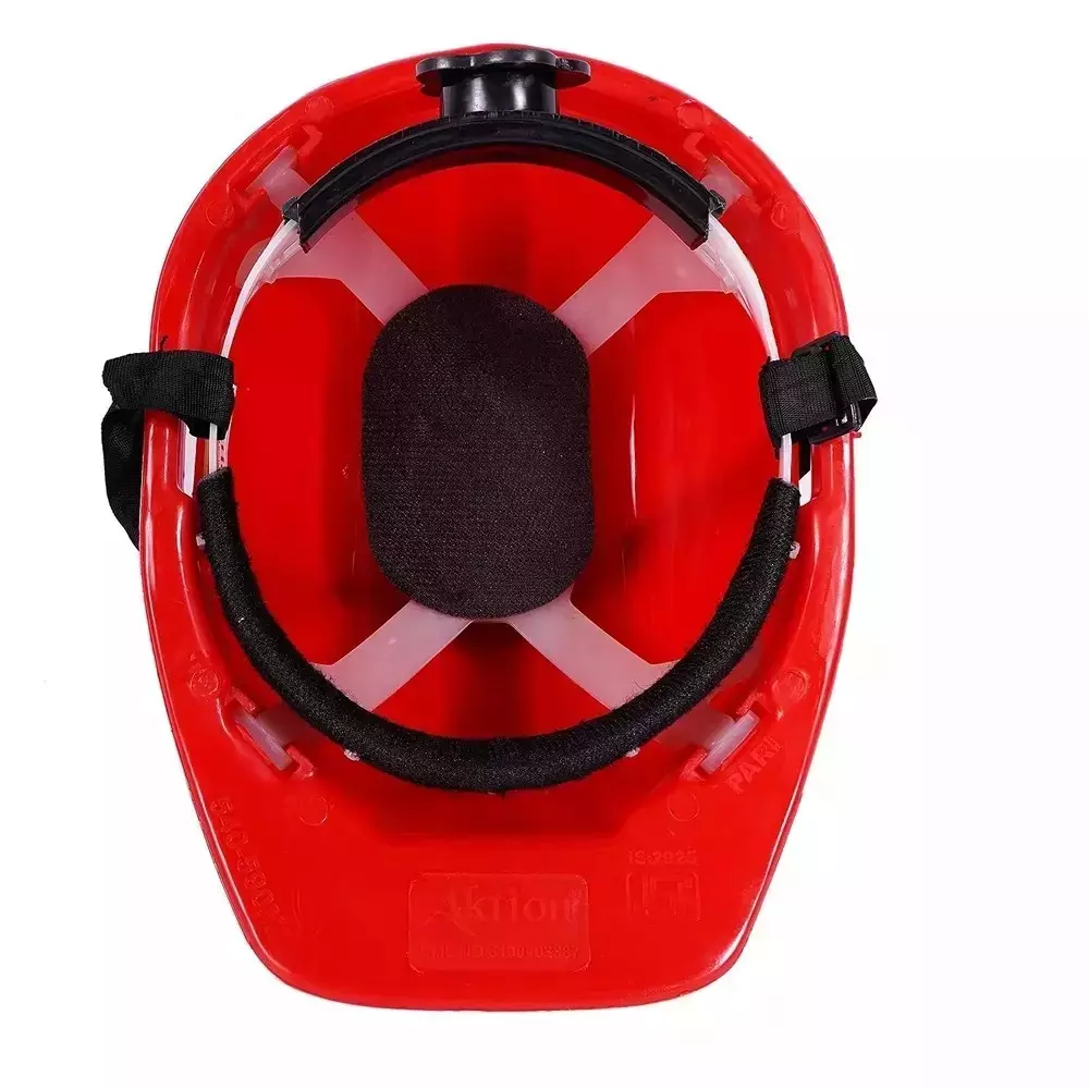 beggosafe-safety-helmet-ratchet-type-adjustable-chin-strap-free-size-polypropylene-co-polymer-red-pack-of-5