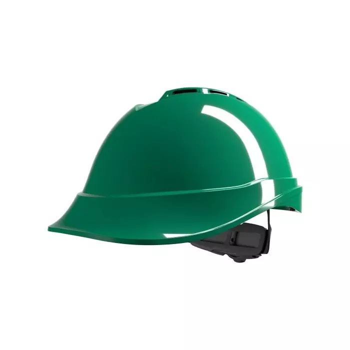 MSA Safety V-Gard 200 Green Safety Helmet Adjustable Ventilated, GV642-0000000-000