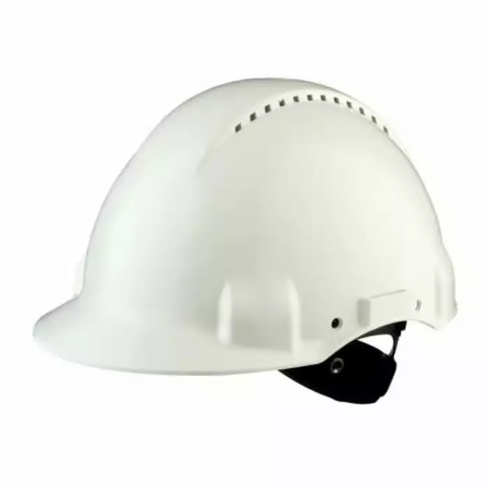 3M G3000 White Safety Helmet Adjustable Ventilated, G3000C VI