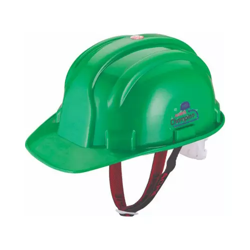 Acme Champion Ratchet Safety Helmet Green PVC for Industrial Use, (Pack of 5 Pcs)