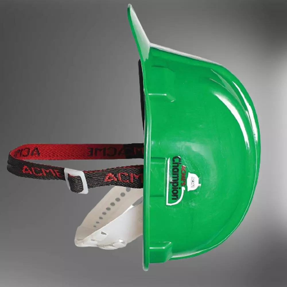 acme-champion-ratchet-safety-helmet-green-pvc-for-industrial-use-pack-of-5-pcs
